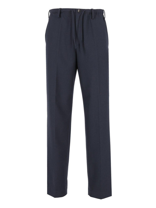 Penny Long Twill Wool Pants Trousers Blu