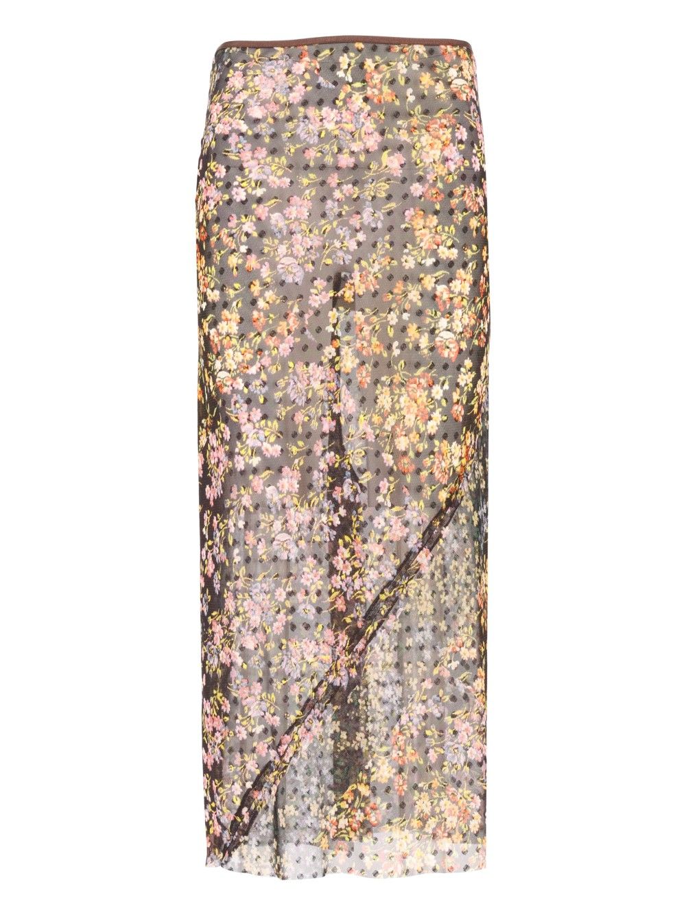 Dries Van Noten Sati Jacquard Printed Long Skirt With Mini Floral Patchwork Gonne - Multicolor | ef72d97da0c746e7a2ed5edbfd1b73ee9017c80c