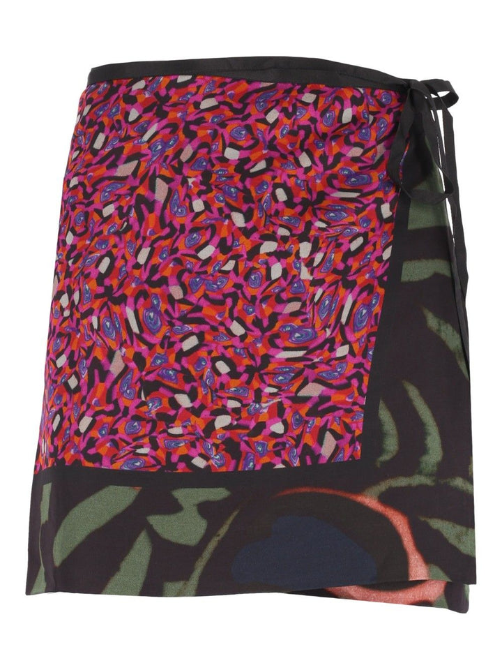 Dries Van Noten Gabrinas Printed Satin Wrap Mini Skirt Gonne - Multicolor | 9f500e80f2b33ebe5286d282686dae80b14d7b27