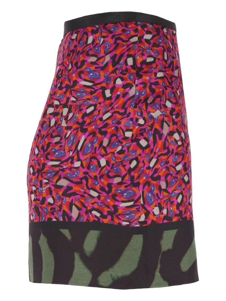 Dries Van Noten Gabrinas Printed Satin Wrap Mini Skirt Gonne - Multicolor | 4267792be455feea4c14611ecdb88bc51adecb2c
