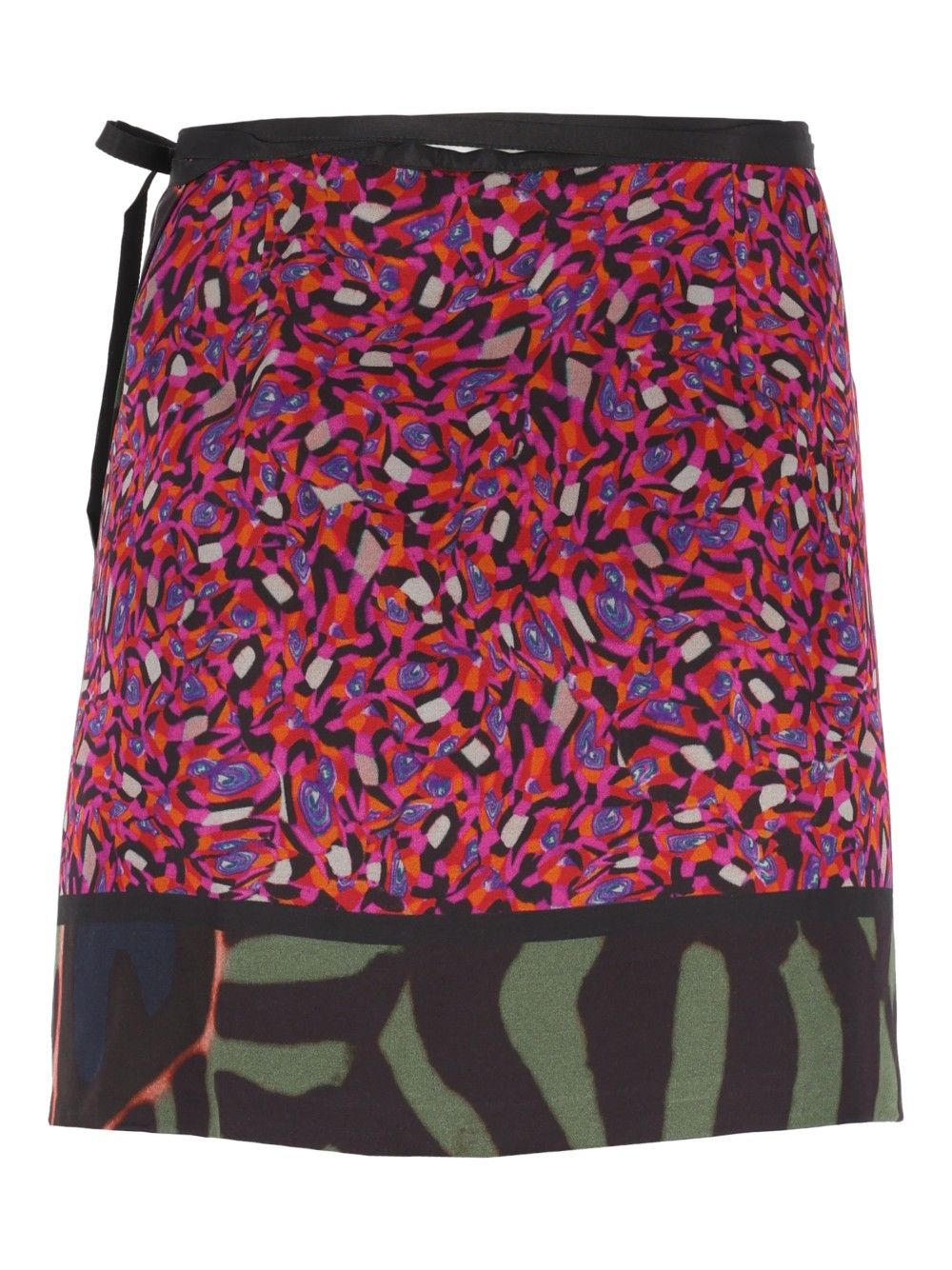 Dries Van Noten Gabrinas Printed Satin Wrap Mini Skirt Gonne - Multicolor | bb6116fc43b497a70c463468390ca0ecb9919d99