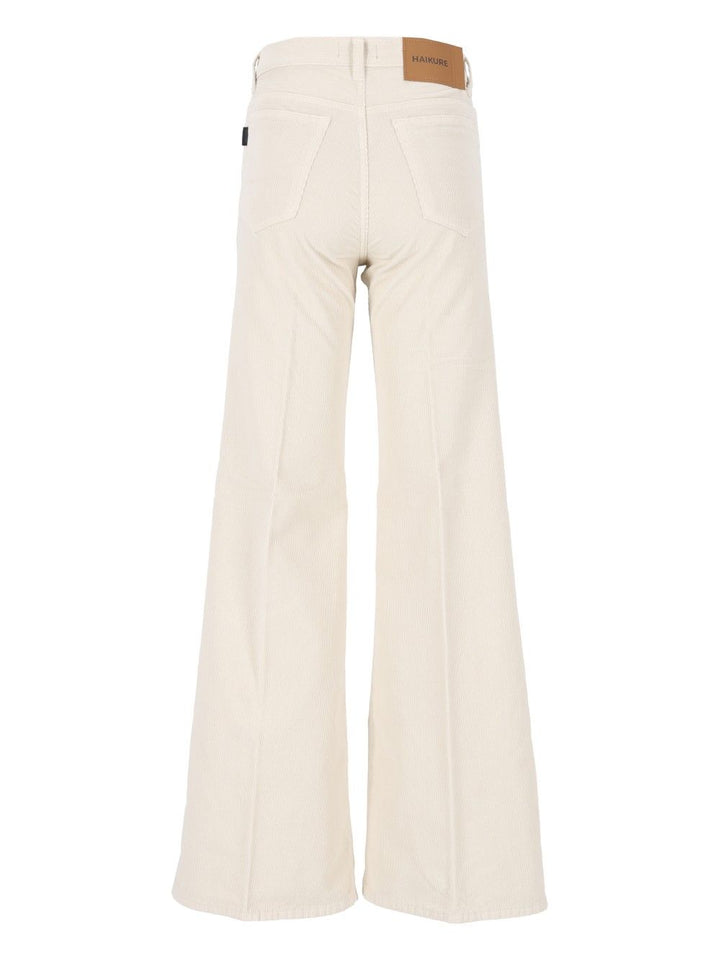 Haikure Clara Velvet Trousers - Bianco | 8e63281e9c5babadcdf757880b9806cdf9cf9d4b