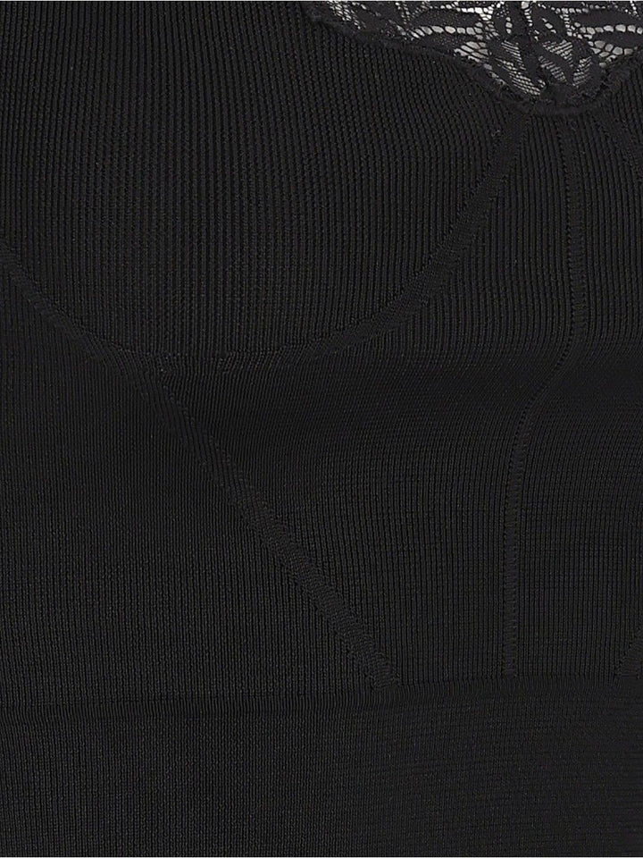 Self-Portrait Sleeveless Knitted Top Top - Nero | 9ab4183fc53ead57487bda2f94ad212a50a9fe2e