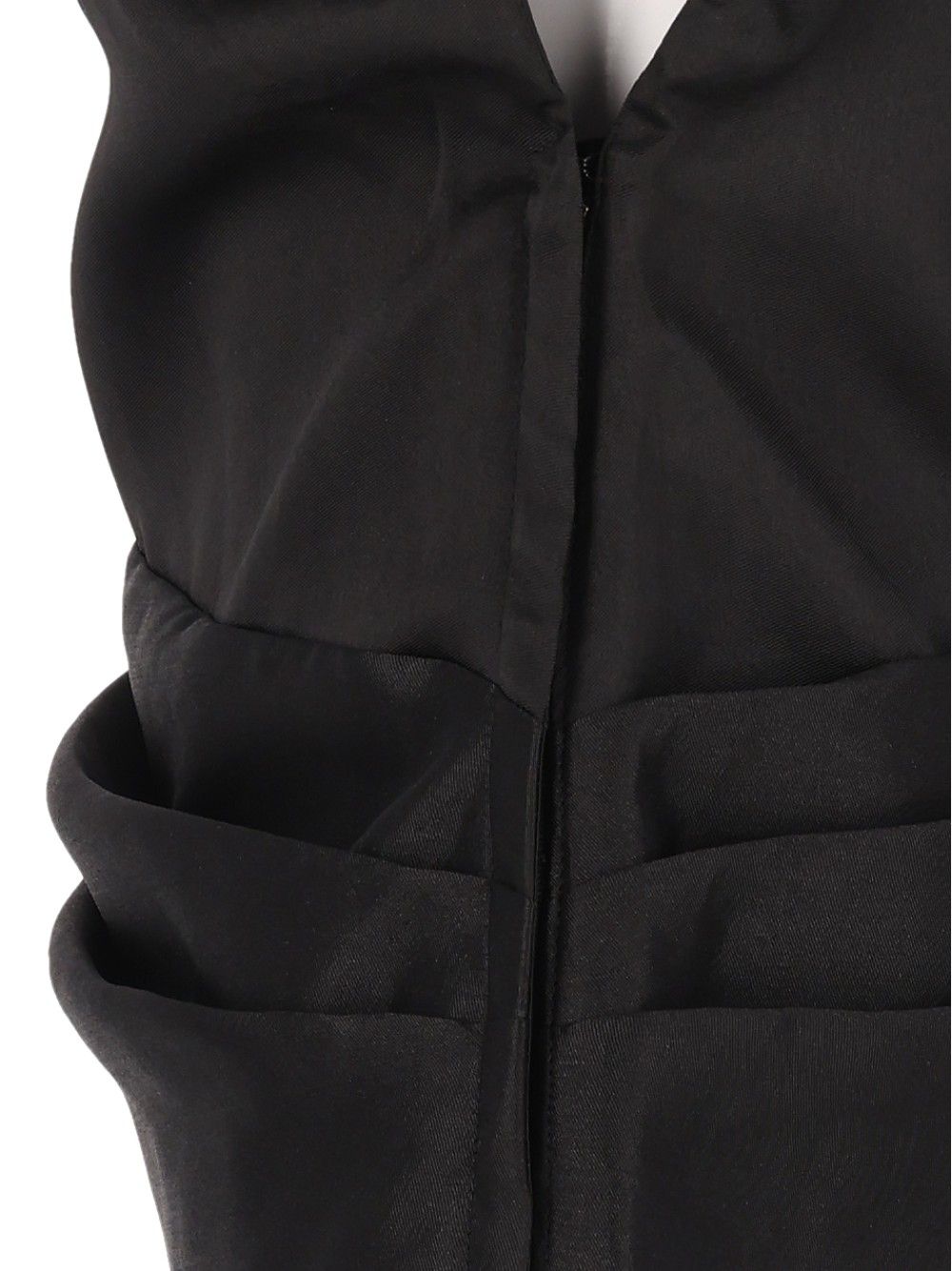 Self-Portrait Draped Taffeta Top Top - Nero | 7915cbea24c05e8c8661e76e76b87b8e31f34a79