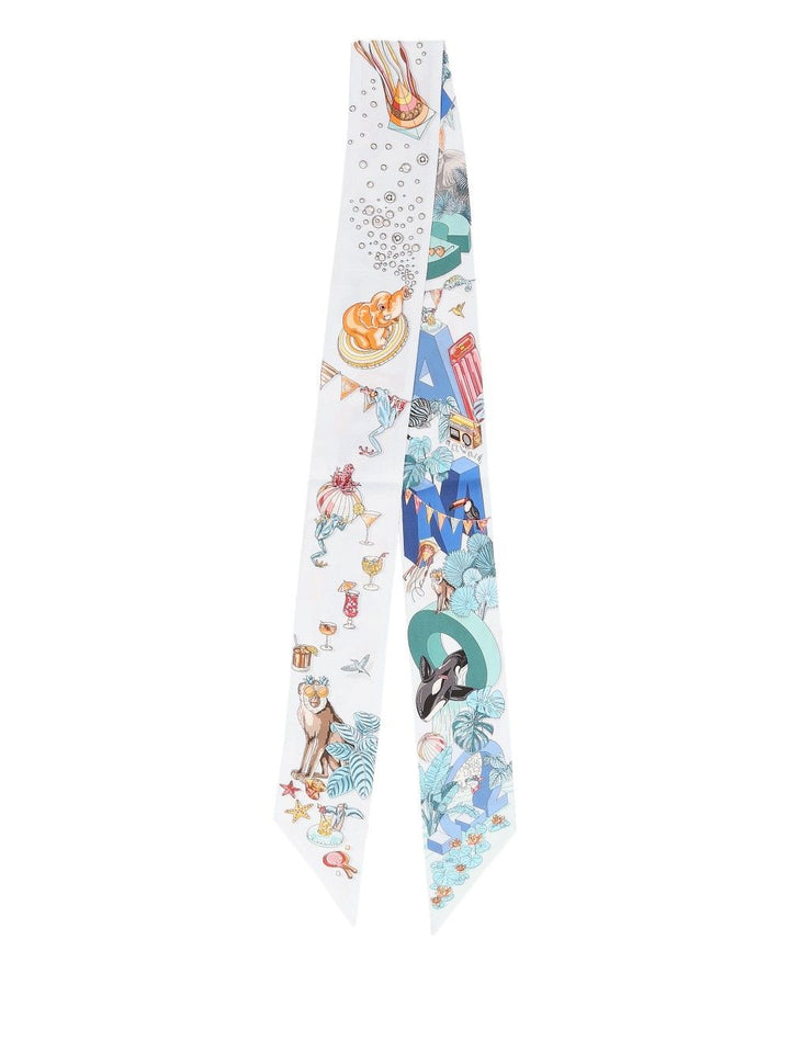 Ferragamo Bandeau/Mini Bandeau Jungle Party Print Scarves And Foulards - Light blue | b63ed1daf34b3f627948b8980ad425d1e3b731b0