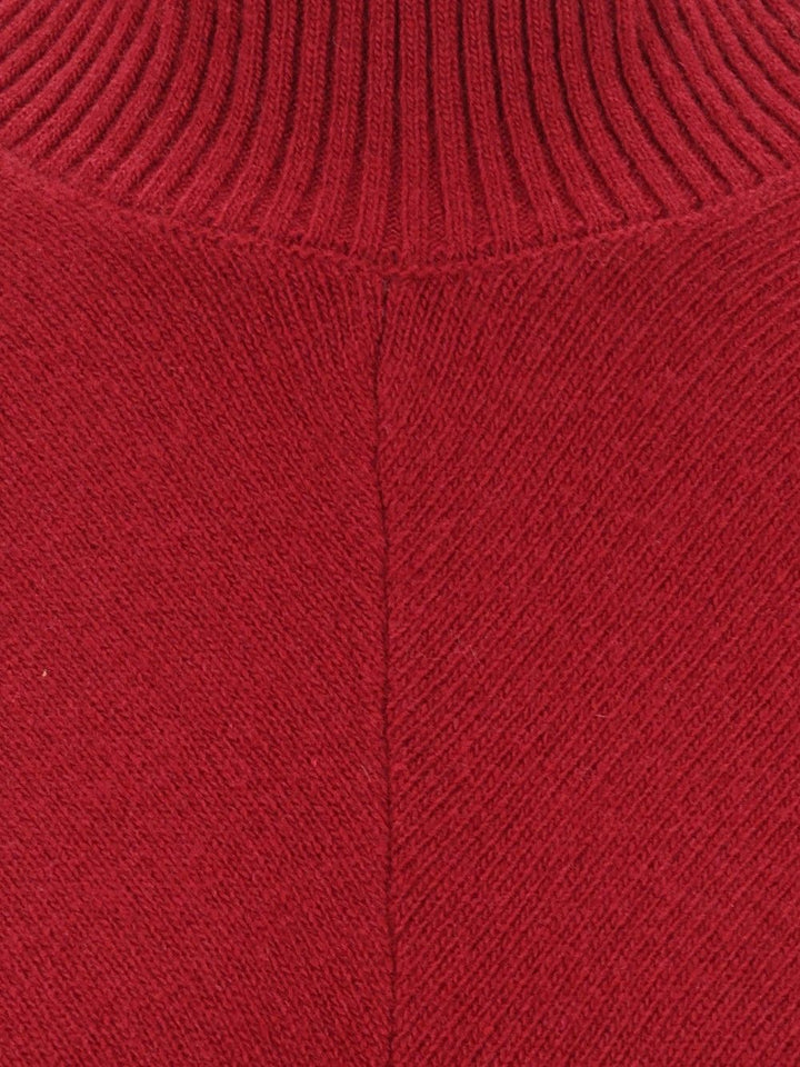 Federica Tosi Maglia M/M Collo Alto Con Manicotti -Lana Merino/Cashmere Knitwear - Rosso | 9fe76659cc2cd385ab9678868dfc5ee8b48913cd