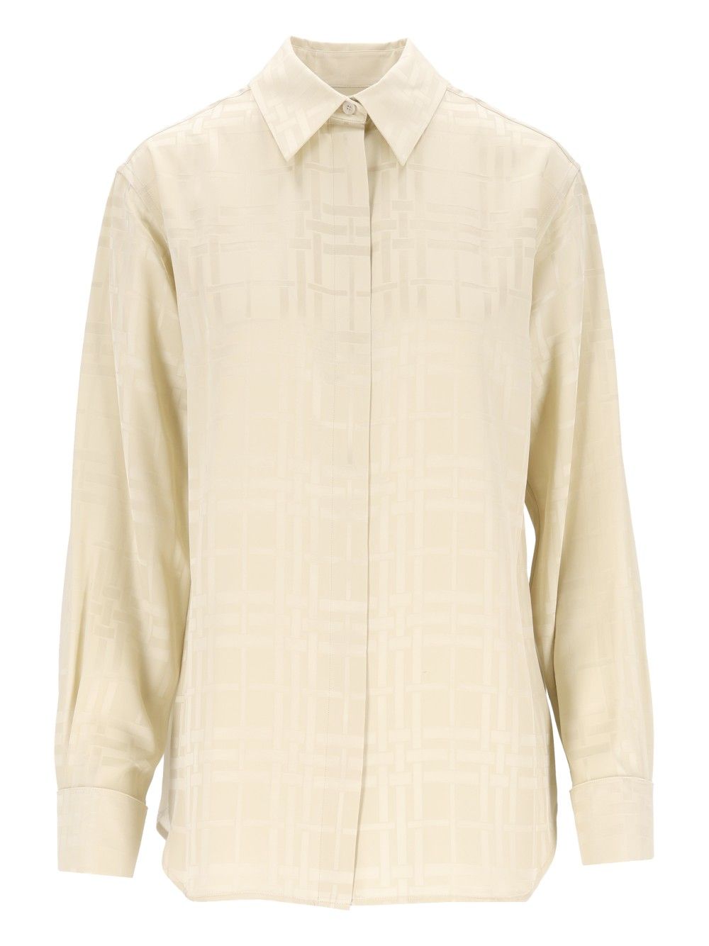 Burberry Dorothea Silk Check Shirt Shirts - Bianco | fc2aafc4ad171e388079edfa0c917546e71251f8