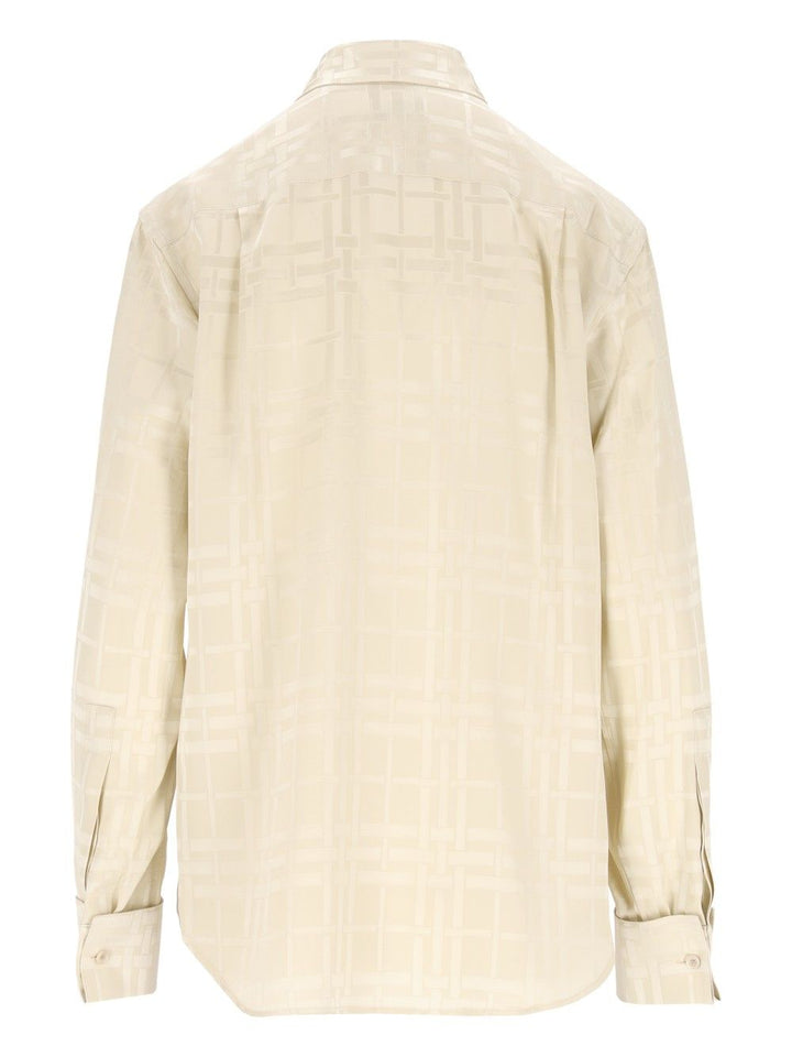 Burberry Dorothea Silk Check Shirt Shirts - Bianco | c8d9cb59ed81065966cdec052b60bb8333162ec3