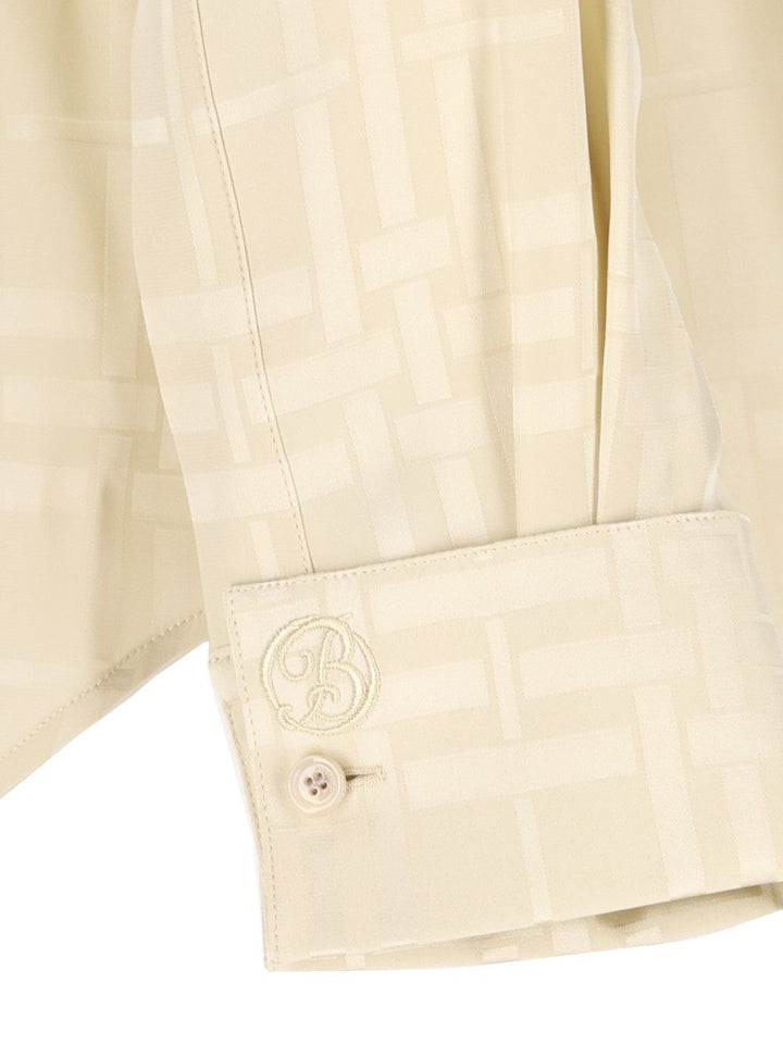Burberry Dorothea Silk Check Shirt Shirts - Bianco | ccb5461f32bc1cd1585fd88a211e757f4808cea9