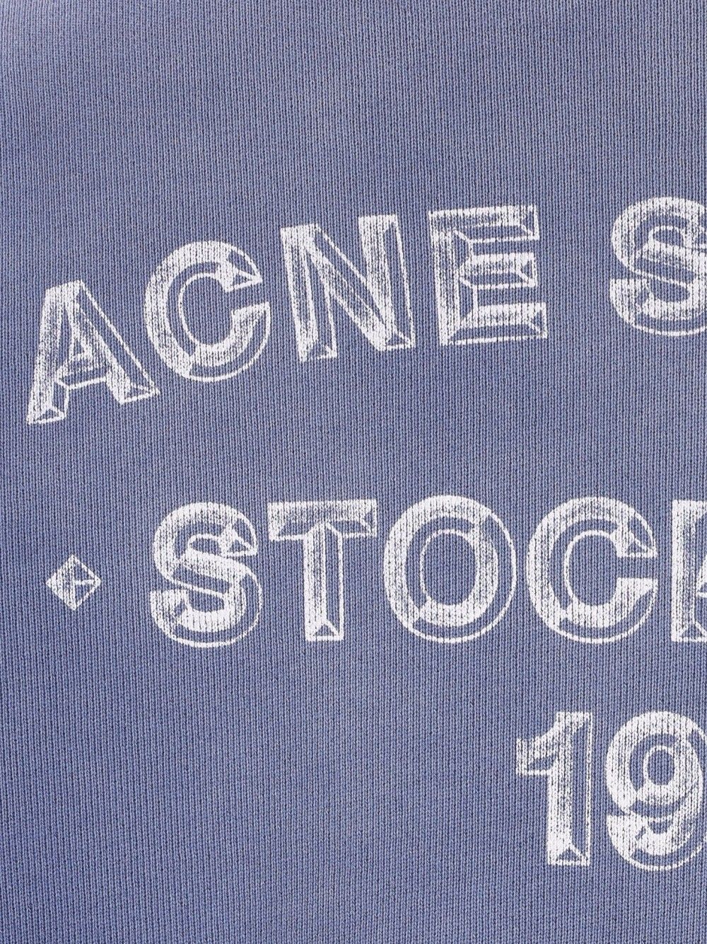 Acne Studios Sweatshirt With Spray Logo Knitwear - Blu | 4e34ed9ef0fe762e837325eb7476207cd8ca4861