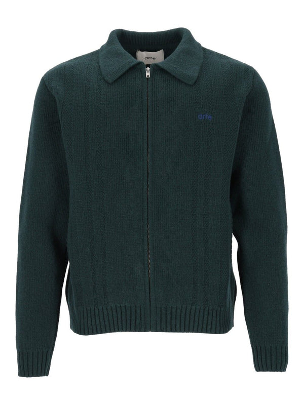 Colour Line Cardigan Knitwear Verde