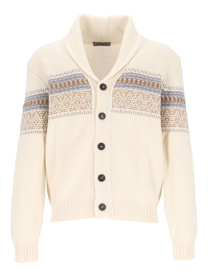 Corneliani Cashmere Cardigan Knitwear - Bianco | d10ae3da8ee84d498da0cca02eaff8979557bb02