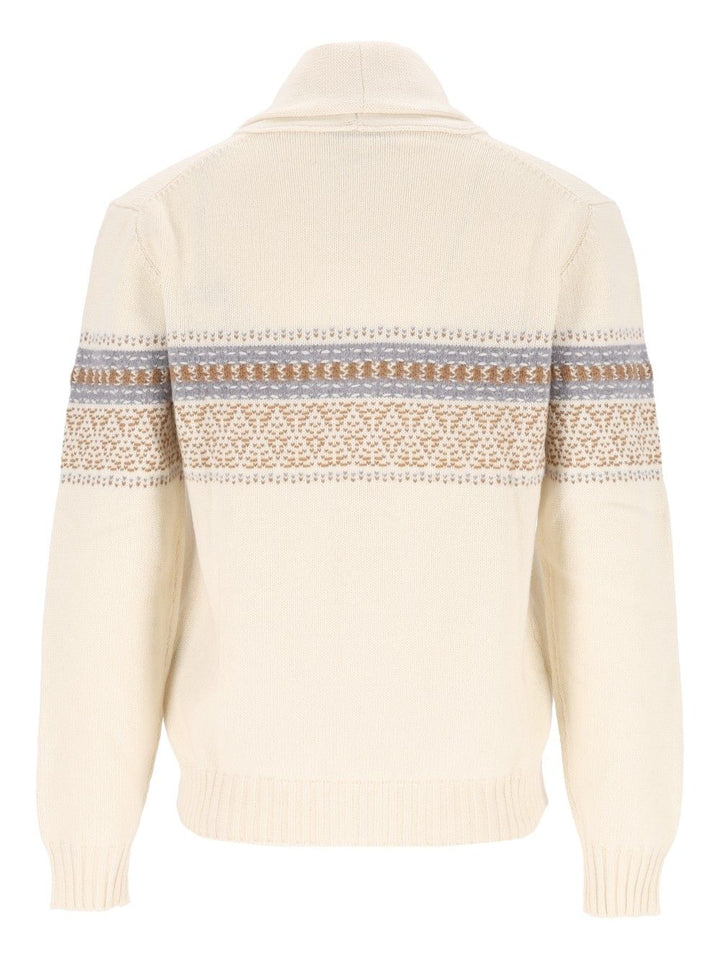 Corneliani Cashmere Cardigan Knitwear - Bianco | 179186f43574a2a361d4cbd4b3107096955574a2