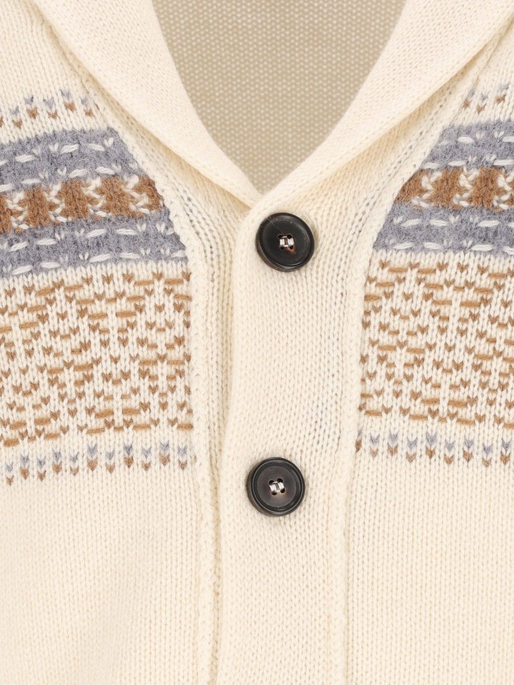 Corneliani Cashmere Cardigan Knitwear - Bianco | 8cb103cb78f5bf722d81fbd7361829d6fd28139c