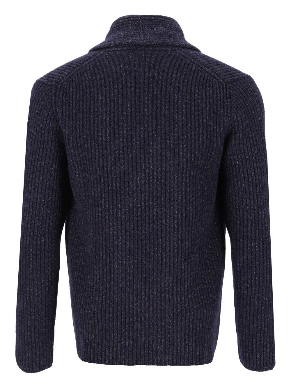 Al Duca D'Aosta Cardigan Doppio Petto Scialle Melange 100 Lana Knitwear - Blu | dda67eaed142a6356648723b80a552ea10bed464