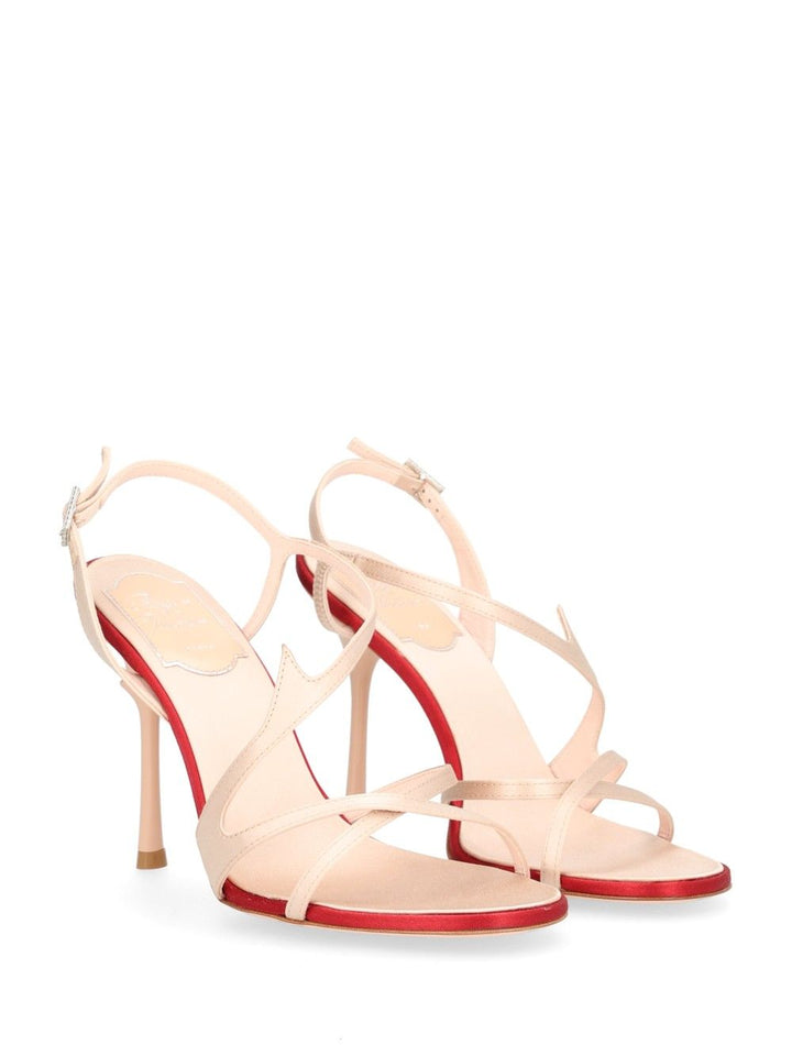 Roger Vivier Epine Sandal 100 Raso Sandali - Rose | d78e430c49ebce185a3ba3912a80f3fd8a9e288e
