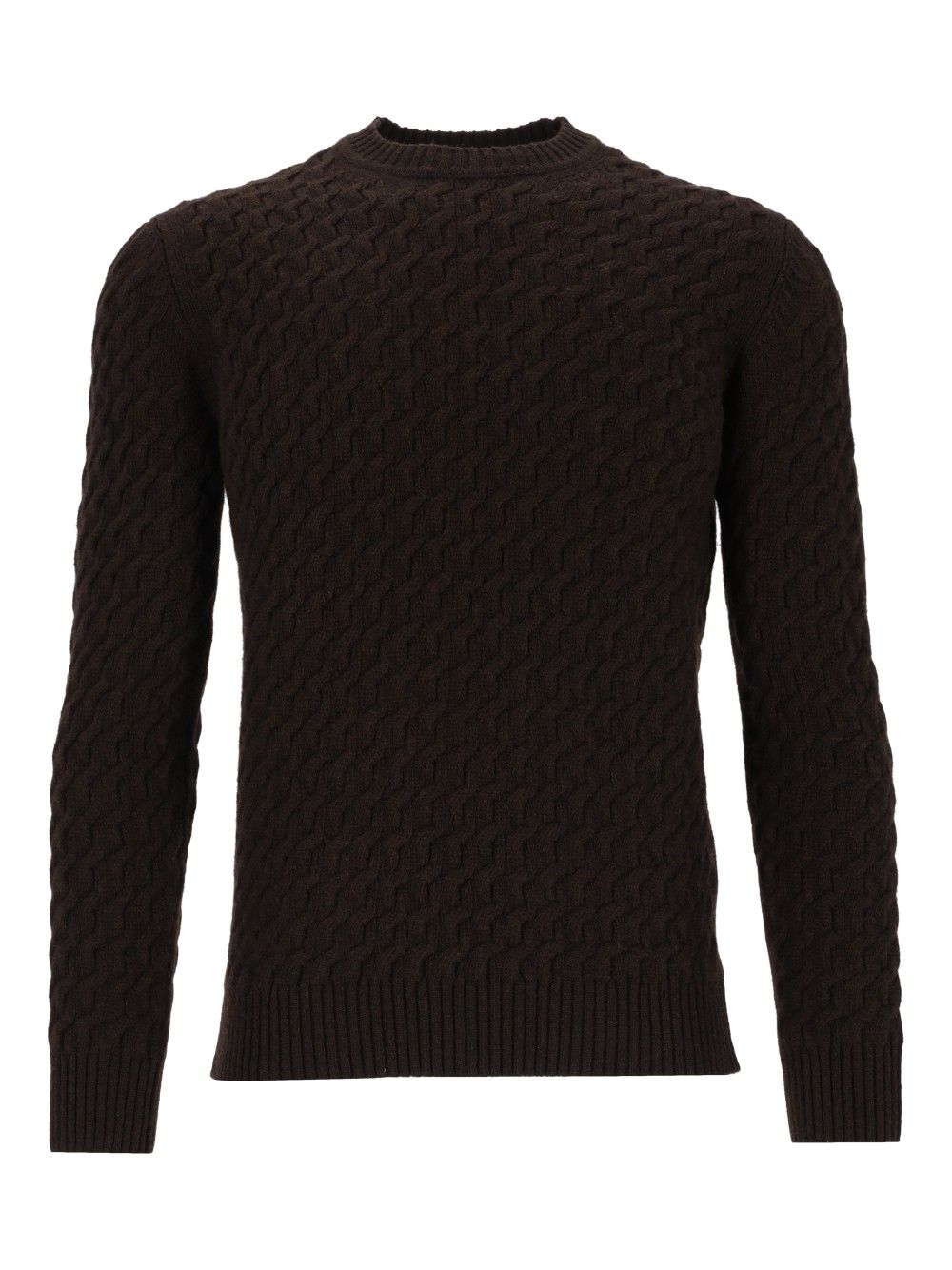 Al Duca D'Aosta Giro Treccia 3d 100 Lana Knitwear - Marrone | e761e495e3dff972ff96cf64f690998eadb603cb