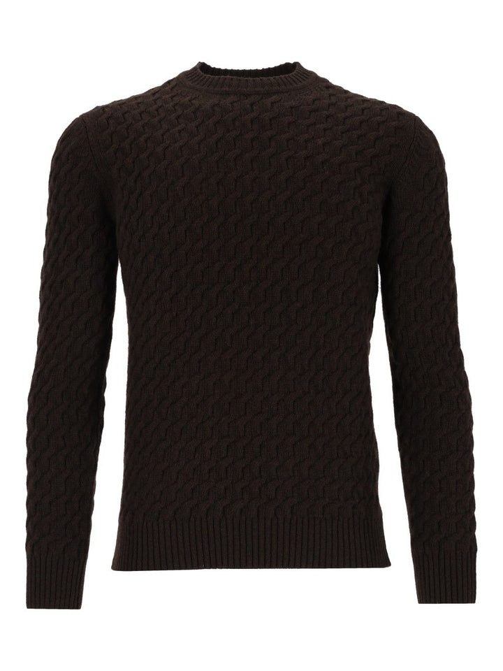 Al Duca D'Aosta Giro Treccia 3d 100 Lana Knitwear - Marrone | e761e495e3dff972ff96cf64f690998eadb603cb
