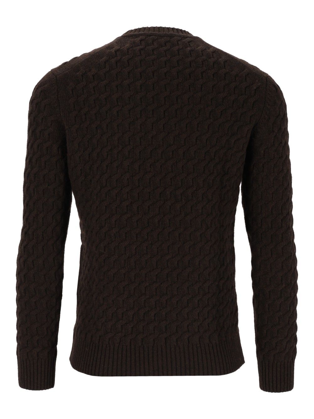 Al Duca D'Aosta Giro Treccia 3d 100 Lana Knitwear - Marrone | 896ed718c9d7d27a4a1a26ae18be28222d5b10b0