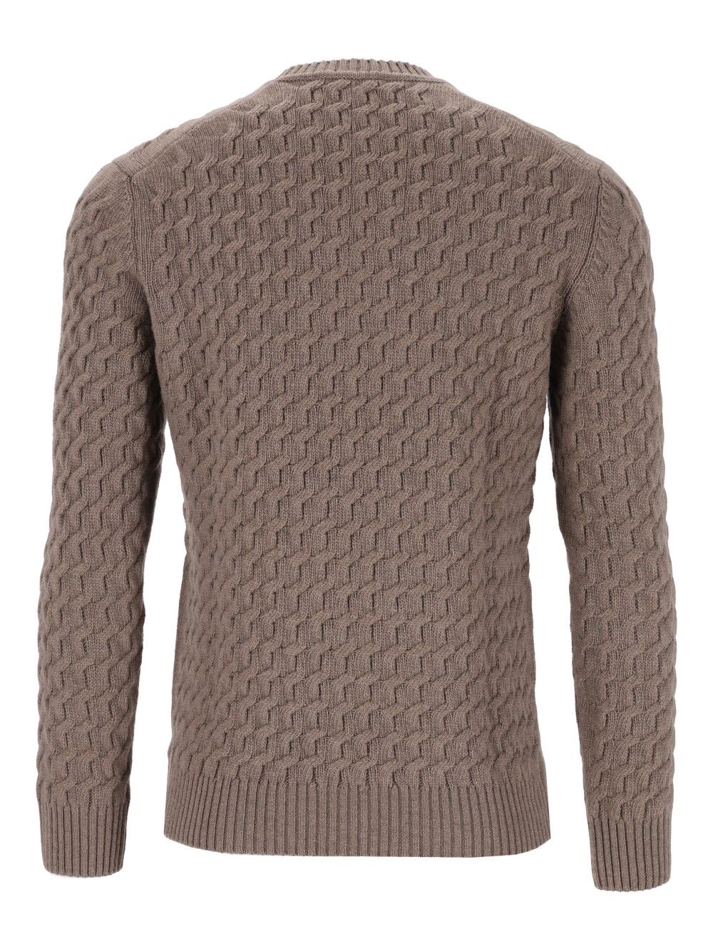 Al Duca D'Aosta Giro Treccia 3d 100 Lana Knitwear - Marrone | 308586b2a0d15cc33b05e84313261cf2d920501f