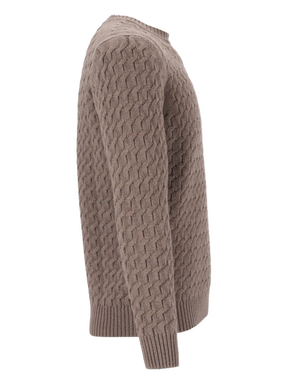 Al Duca D'Aosta Giro Treccia 3d 100 Lana Knitwear - Marrone | c66844dd91589e7518a5b5d11978c9e567dcefc1