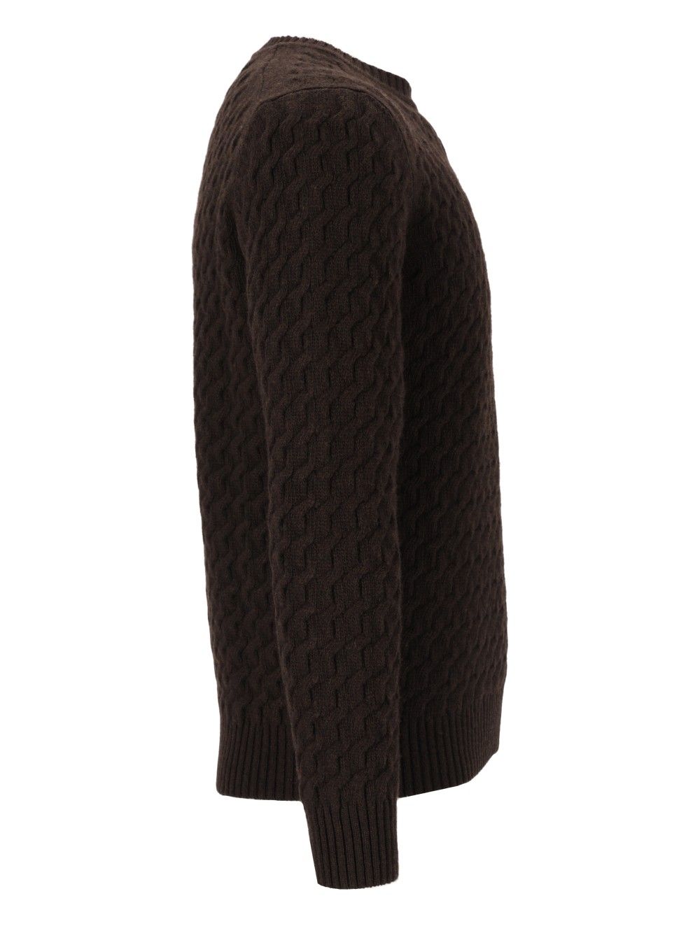 Al Duca D'Aosta Giro Treccia 3d 100 Lana Knitwear - Marrone | 663ab2b974796a696e1b9fb473b82ca8f8cad340