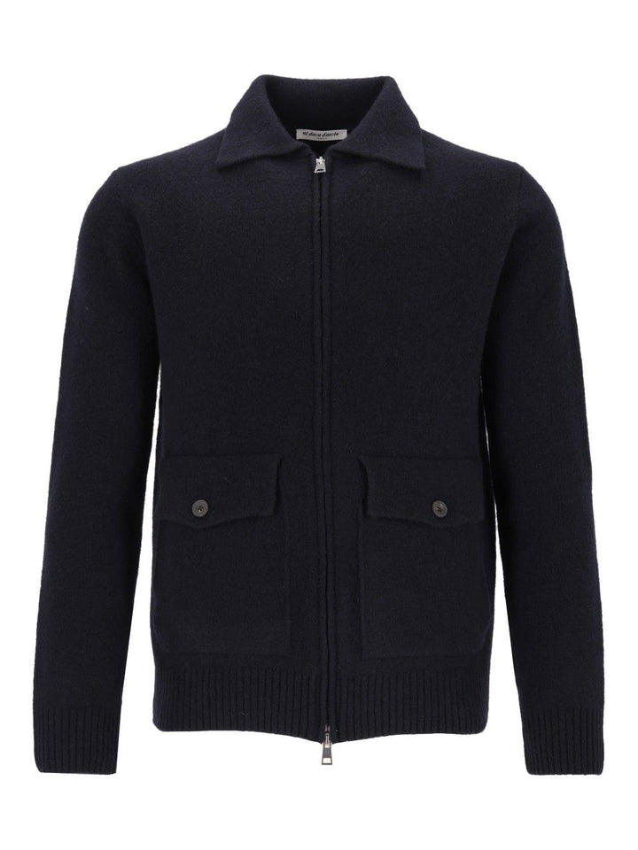 Al Duca D'Aosta Cardigan Zip 2 Tasche 93 Lana 6 Pa 1 Elastan Knitwear - Blu | a9dce02002c31598944c779d612bc4dc479d740f