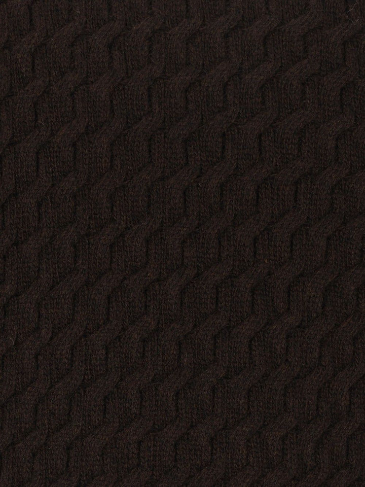 Al Duca D'Aosta Giro Treccia 3d 100 Lana Knitwear - Marrone | 15dead9c19d882bd8555e4cc2ddd3a0b993aa400