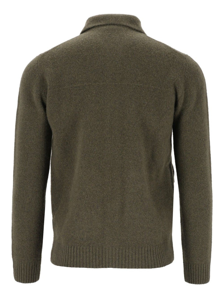 Al Duca D'Aosta Cardigan Zip 2 Tasche 93 Lana 6 Pa 1 Elastan Knitwear - Verde | df04fe4f0f618d4a96f7339a740a0923852cf614