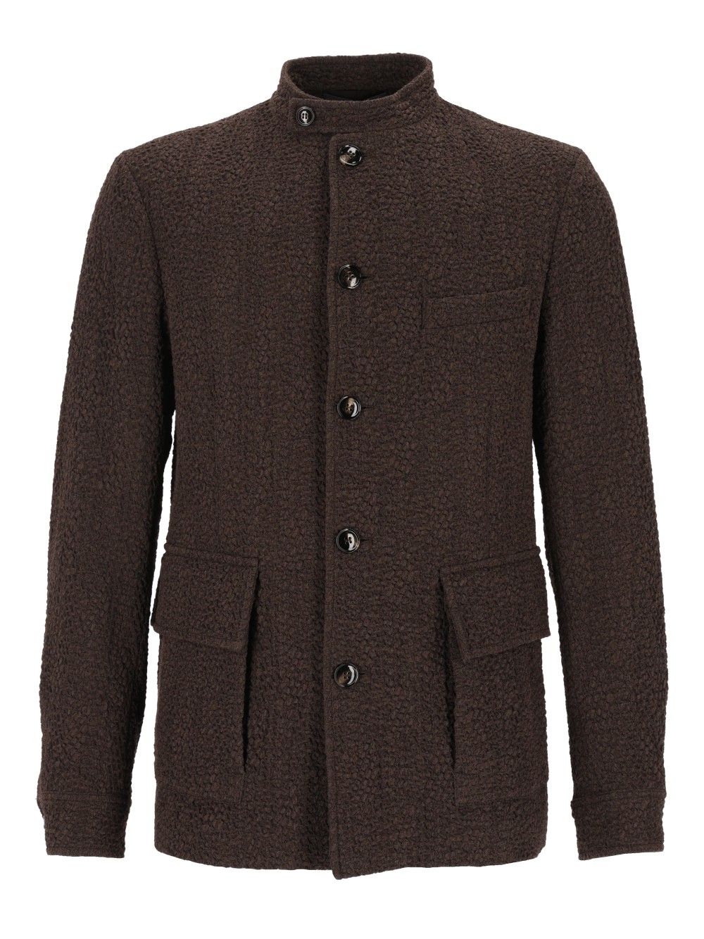 Giorgio Armani Mandarin Collar Blazer Giacche - Marrone | 4fece88f41085bb24015ce1ad1010f875ad79fdb