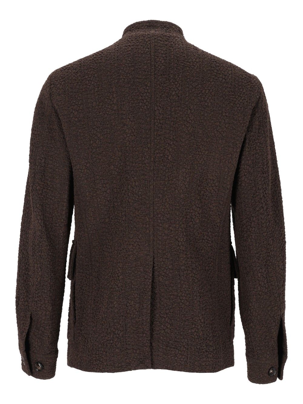 Giorgio Armani Mandarin Collar Blazer Giacche - Marrone | 50ea54bc15e0332d26ec6169148f667802215b14