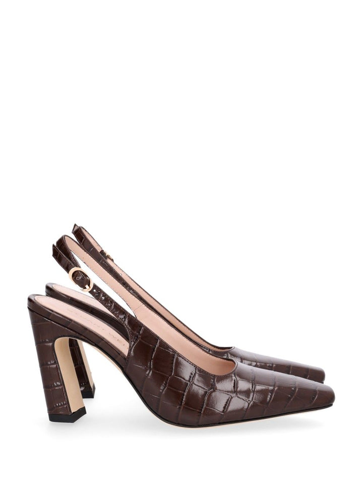 Stuart Weitzman Stassi 85 Slingback Decollete - Marrone | ba8186bef58e84b73f860a964e0c6493e0bba8ad
