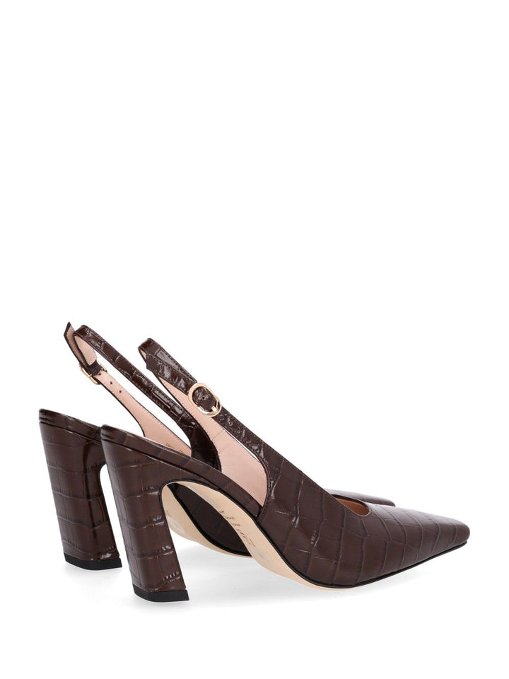 Stuart Weitzman Stassi 85 Slingback Decollete - Marrone | 03fa72a24095c98754c0efe772067018dcf947af