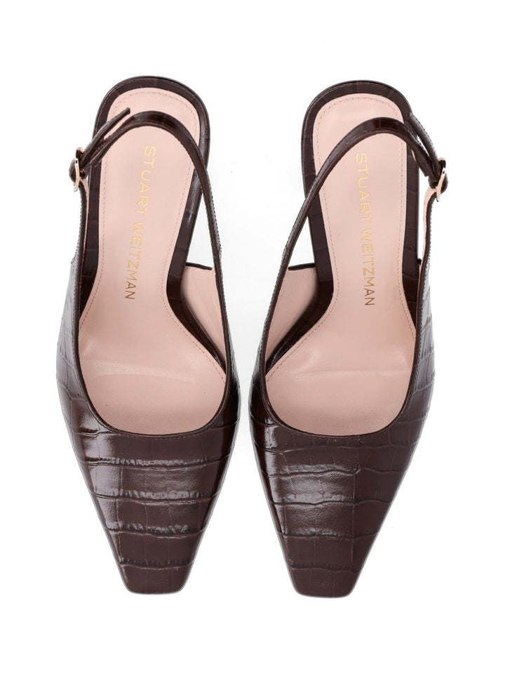 Stuart Weitzman Stassi 85 Slingback Decollete - Marrone | 3cd072950a98b9ae5837876abf059d1d3014fbc7