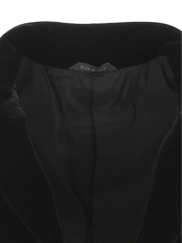 Giorgio Armani Blazer Con Cuello Mandarín Chaquetas Negro