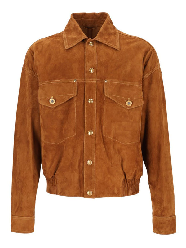 Suede Blouson Leather Jackets Brown