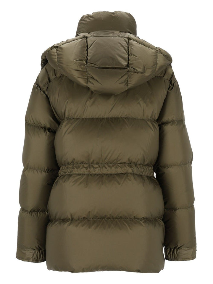 Moncler Sesie Hooded Midi Down Coat Giacche - Verde | 995678fbffbe7d9f8e0c6b85d55da5710c426c7c