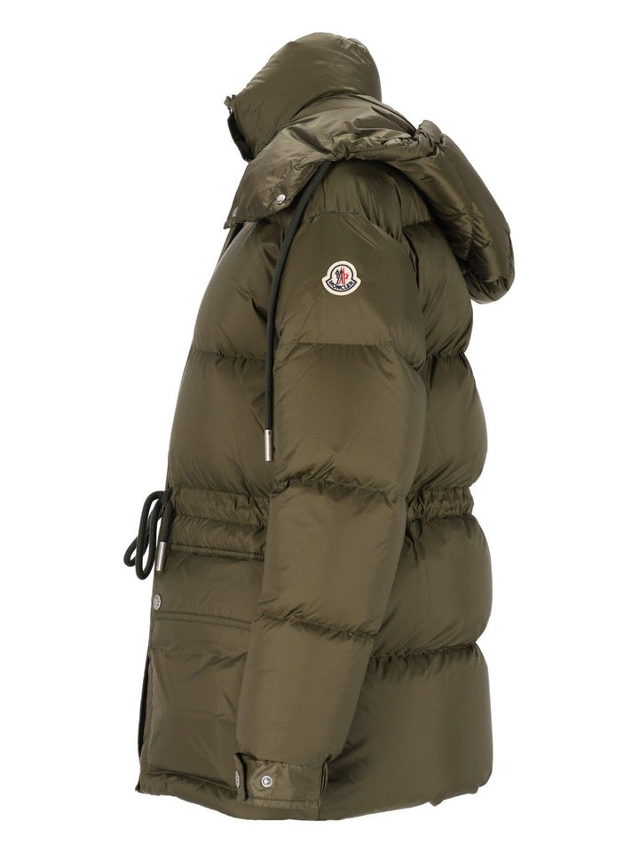 Moncler Sesie Hooded Midi Down Coat Giacche - Verde | e48fb1a8bb5c687d6fd9eba5016b29d1b5388946
