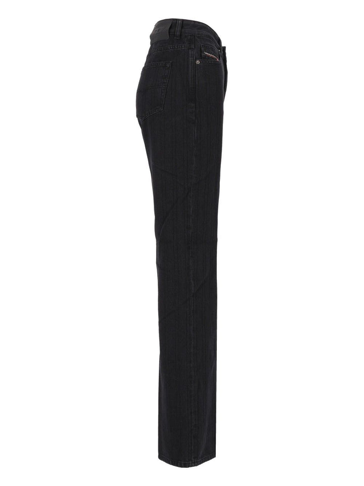 Diesel 1971 D-Sent High-Waist Regular Jeans - Nero | 6f164d2b288340f98613e3b18100df298cbbc063