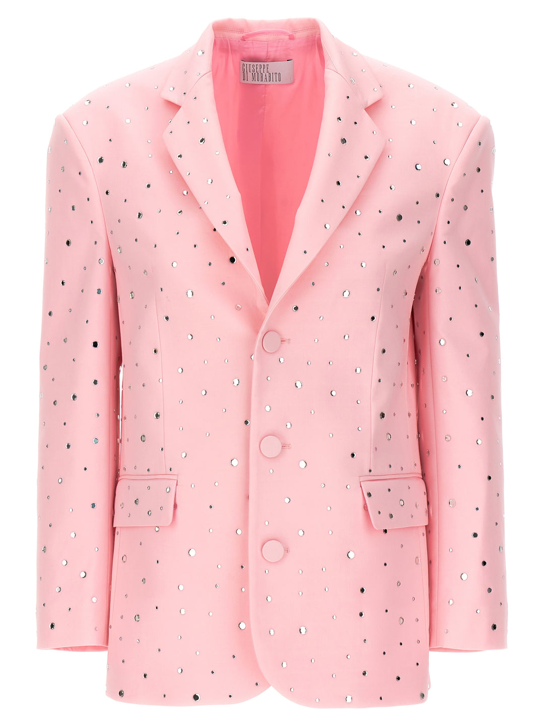 All Over Crystal Blazer Blazer And Suits Rosa
