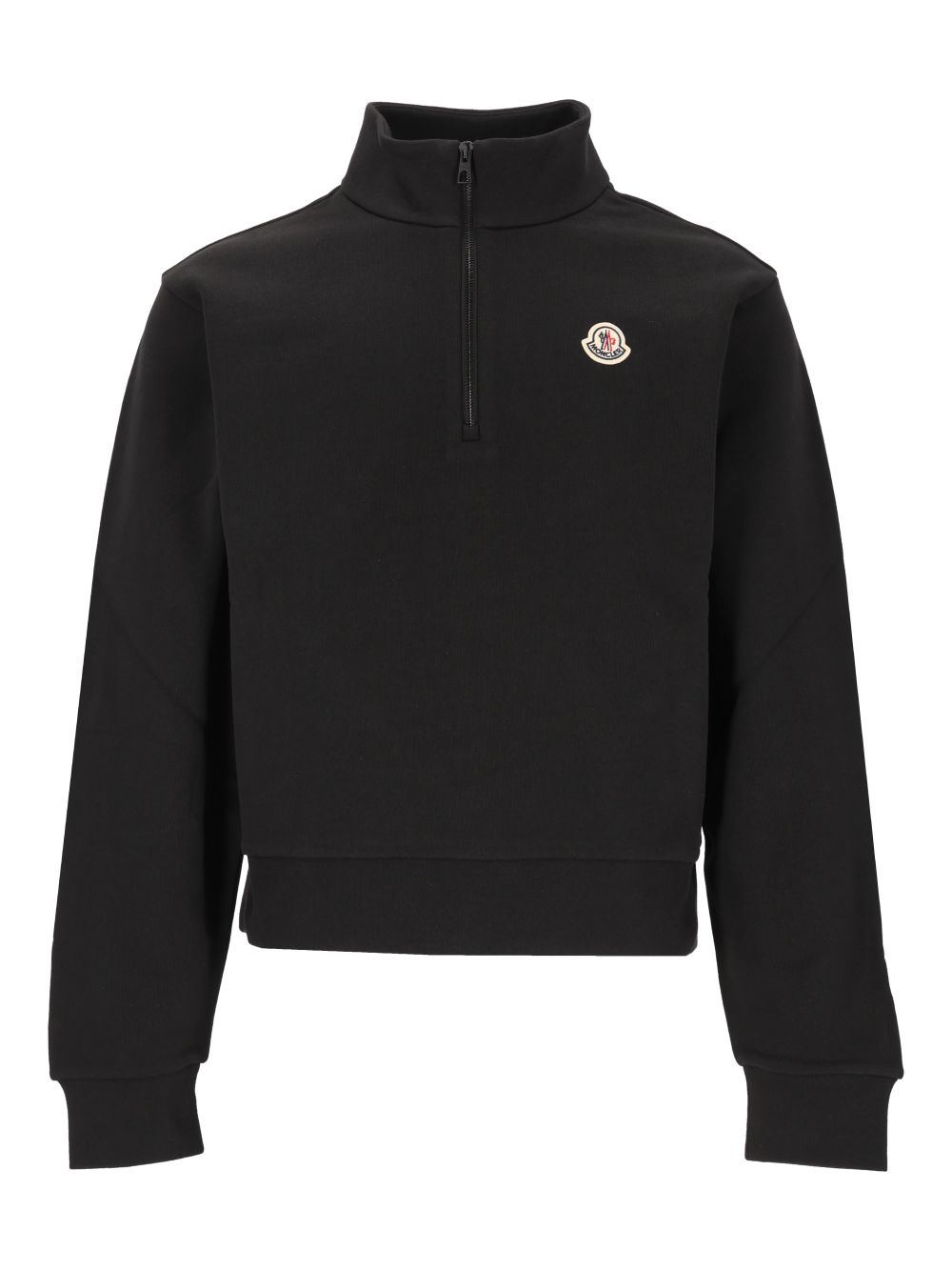 Moncler Cotton Zip-Up Sweatshirt With Logo Sweatshirts - Nero | a6190c7bb755b4e24684e1b03ae324ffce90f892