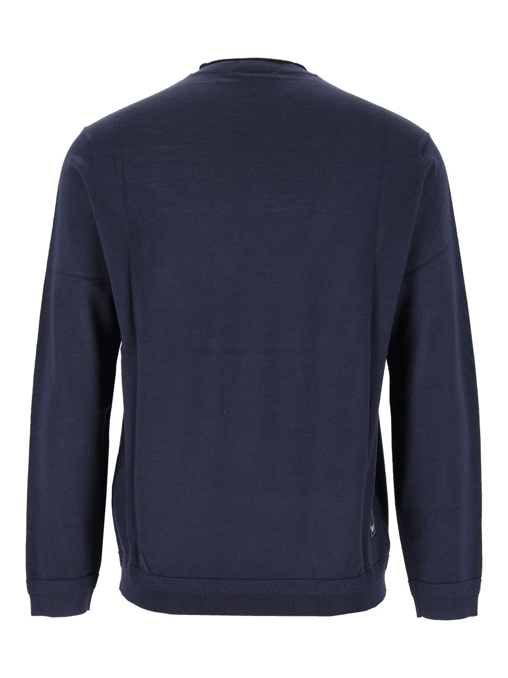 Emporio Armani Crewneck Pullover With Logo Knitwear Blue