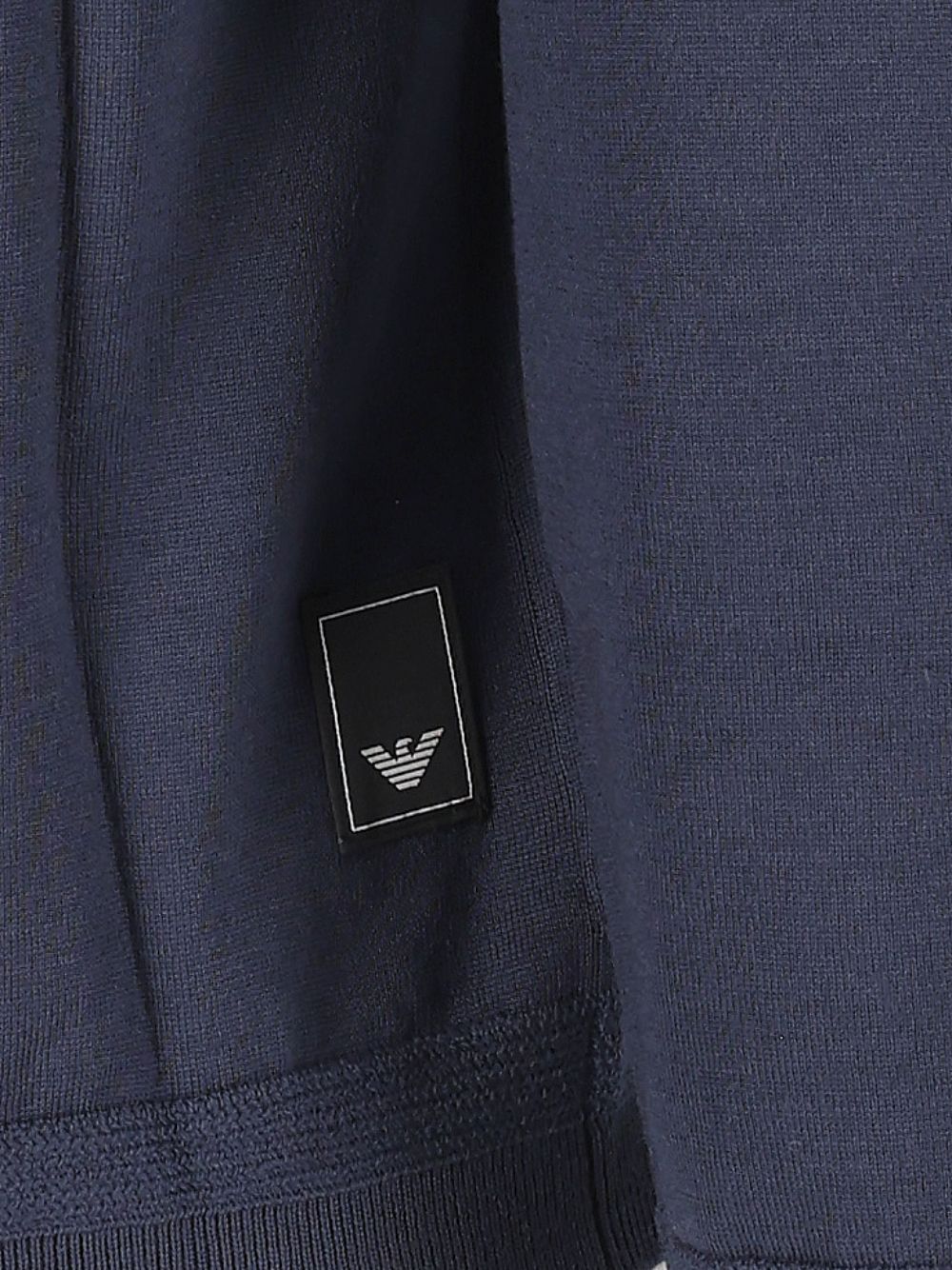 Emporio Armani Crewneck Pullover With Logo Knitwear Blue