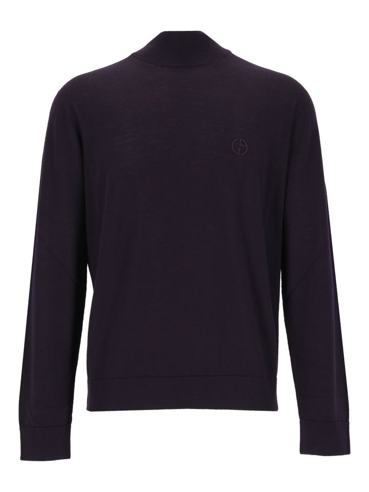 Giorgio Armani Wool Turtleneck Sweater Knitwear - Blu | b21fc8bdd8591bc2947e270e07fd73d955768dfd