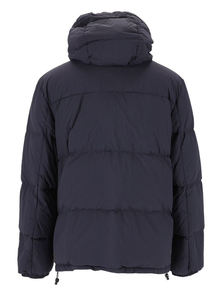 Grifoni Hooded Puffer Jacket Coats - Blu | 8f7332ad06365ee7231f0e8c367ec8164290520c