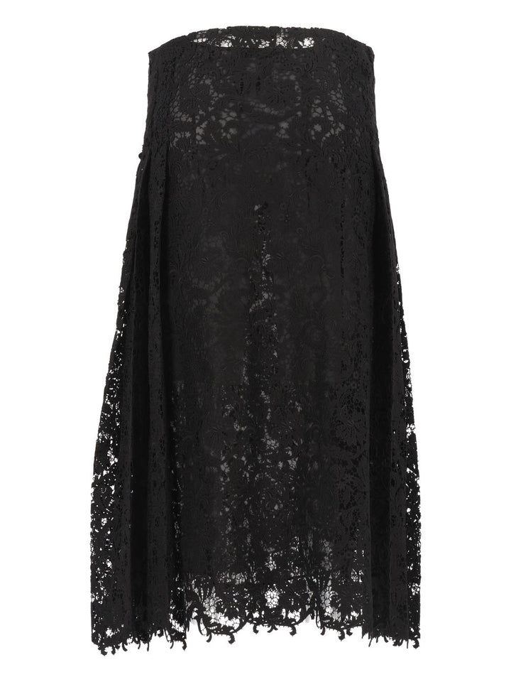 Fendi Macramé Lace Midi Skirt Gonne - Nero | f6291bb5fbd8e777bf2b75be511ccd364ee6fbb2