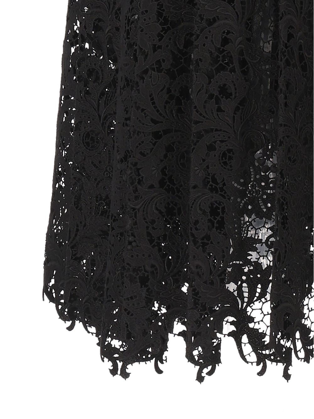 Fendi Macramé Lace Midi Skirt Gonne - Nero | 0b7edea1280a5f9f5e733ac2426e18280dfd99b6