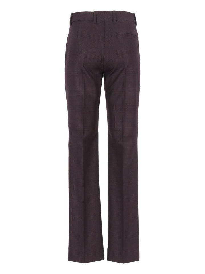 Burberry Checked Wool Tailored Trousers - Marrone | 1f68618948929edc87efeb887657434248b9964e
