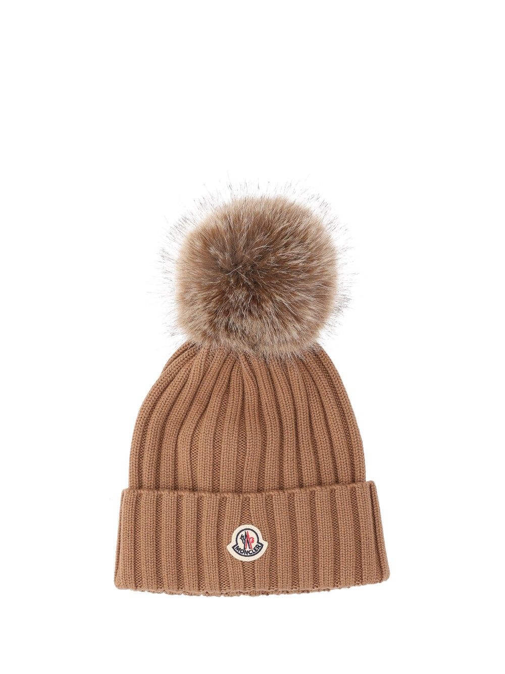 Moncler Wool Hat With Pom Pom Cappelli - Marrone | 96f5433b26c5e769145a7f9f801839934e0a3a02