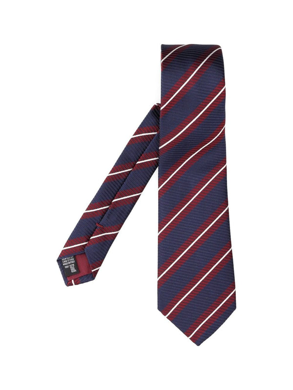 Regimental-Krawatte Krawatten und Papillon Blau